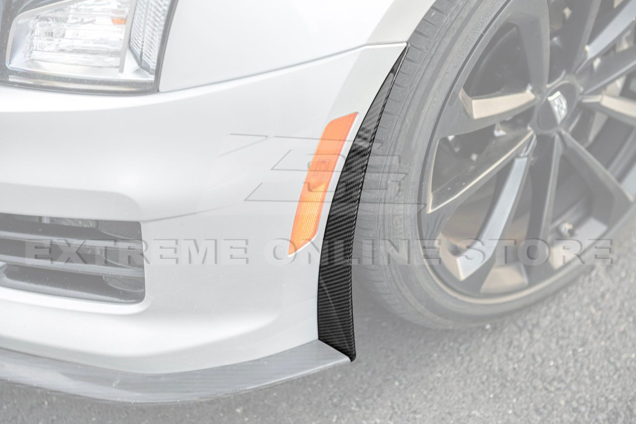 Cadillac ATS-V Track Package Style Dry Carbon Fiber Front Lip & Wheel Arch Extensions 2016-2019