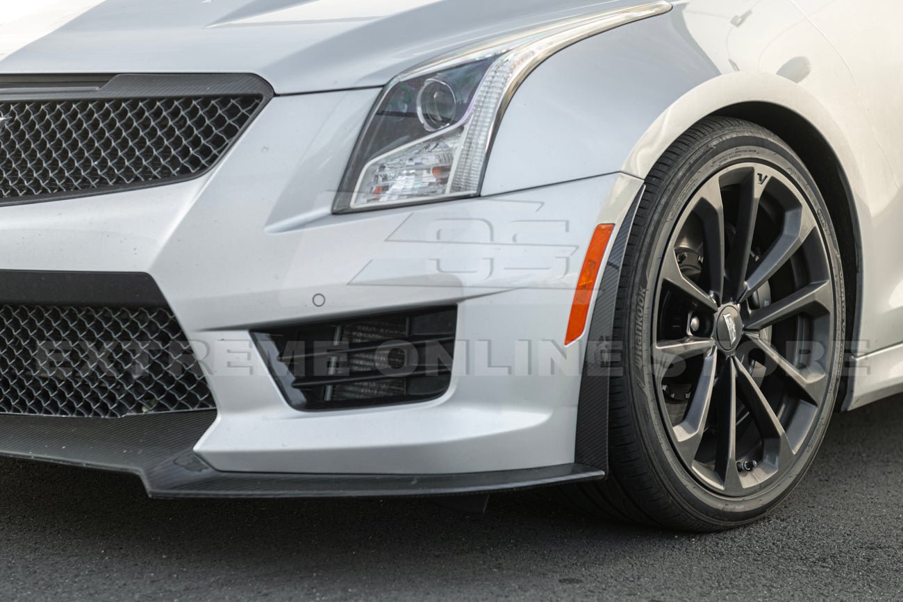 Cadillac ATS-V Track Package Style Dry Carbon Fiber Front Lip & Wheel Arch Extensions 2016-2019