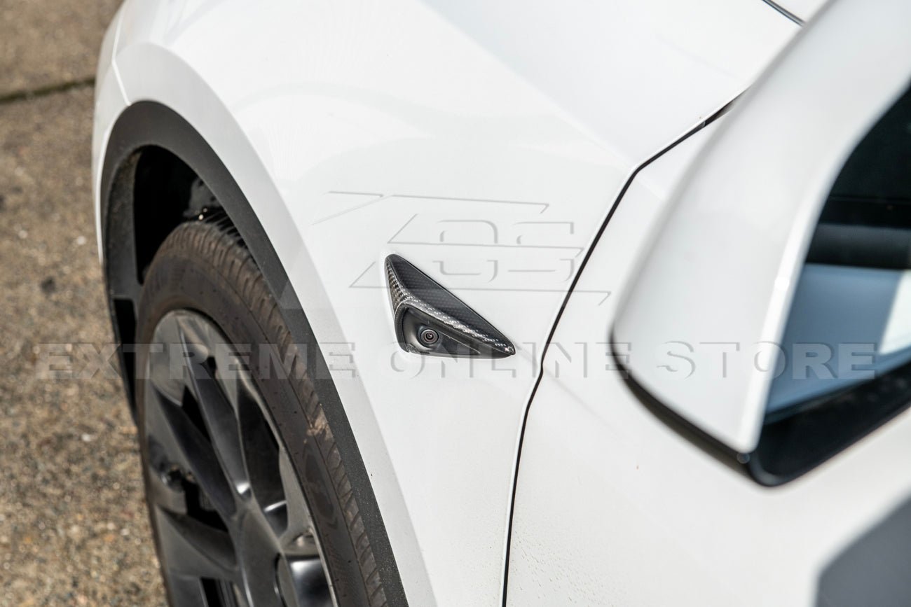 Tesla Model 3 / Model Y Carbon Fiber Exterior Door Camera Covers 2020-2024