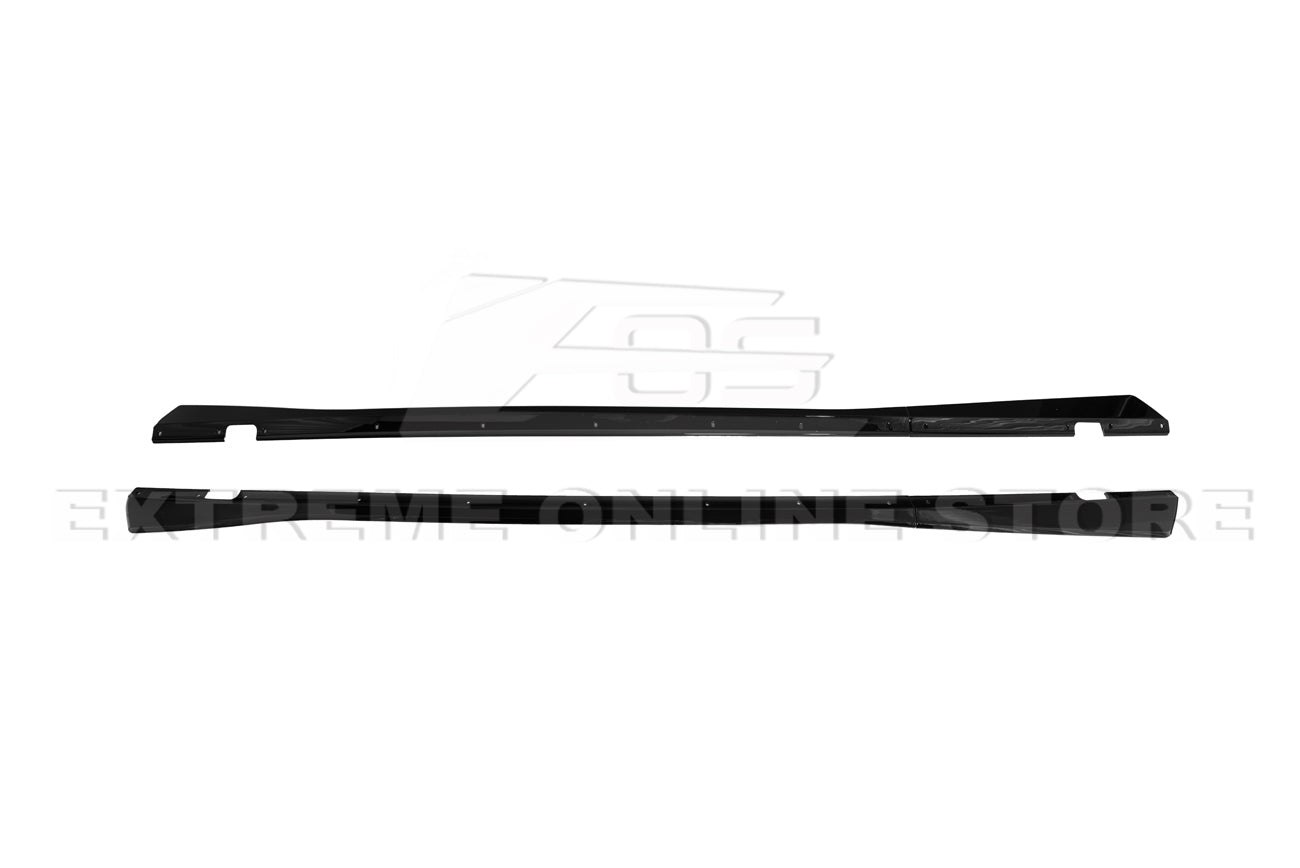 Dodge Challenger SRT Style Gloss Black Side Skirts Extension 2015-Up