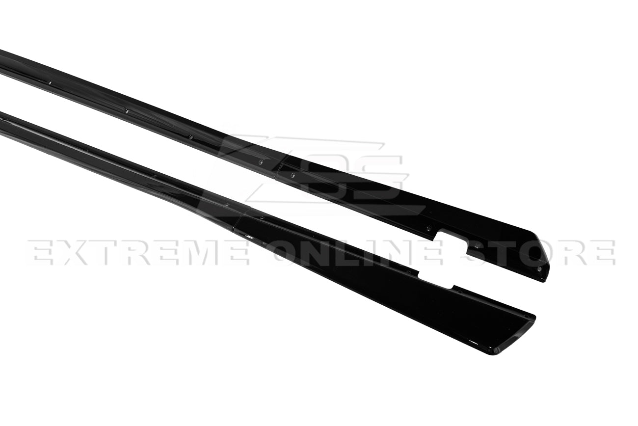 Dodge Challenger SRT Style Gloss Black Side Skirts Extension 2015-Up