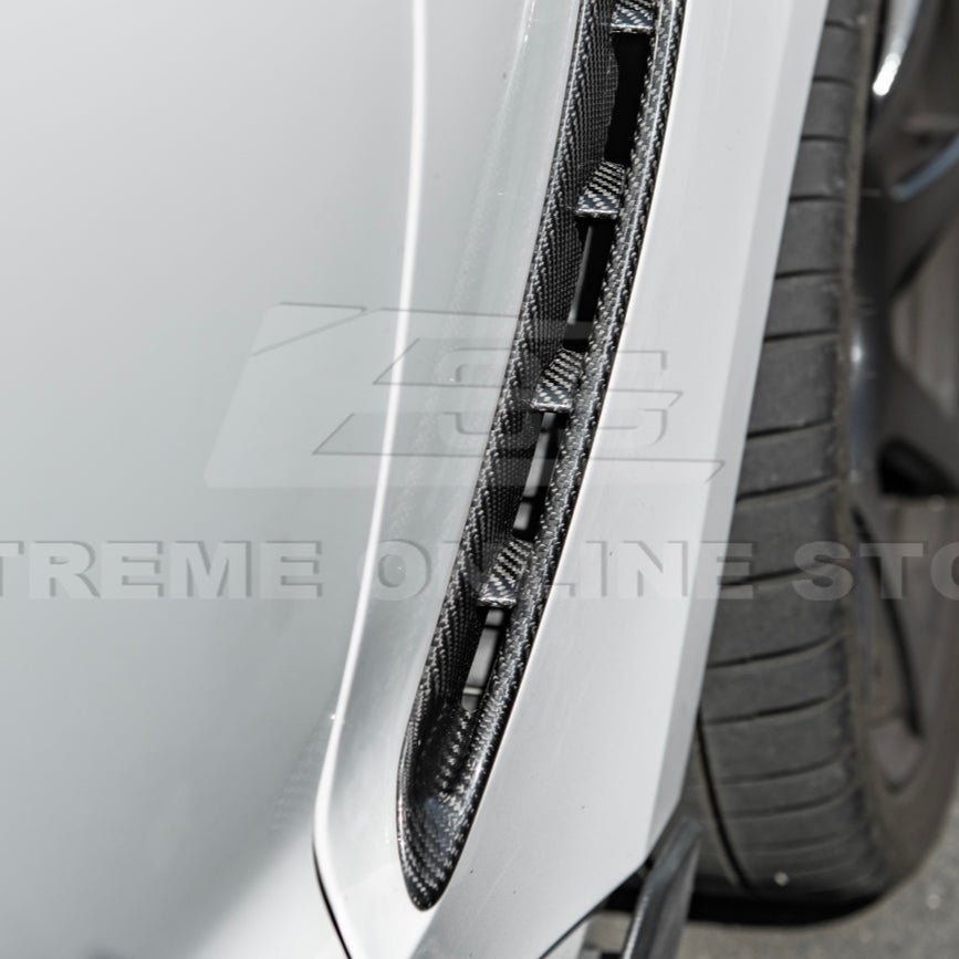 Ford Mustang S550 GT350 Style Dry Carbon Fiber Front Fender Vent Cover 2015-2020