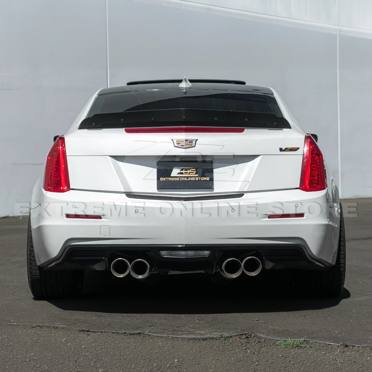 Cadillac ATS ATS-V Coupe Dry Carbon Fiber Rear Trunk Applique Insert Trim 2015-2019