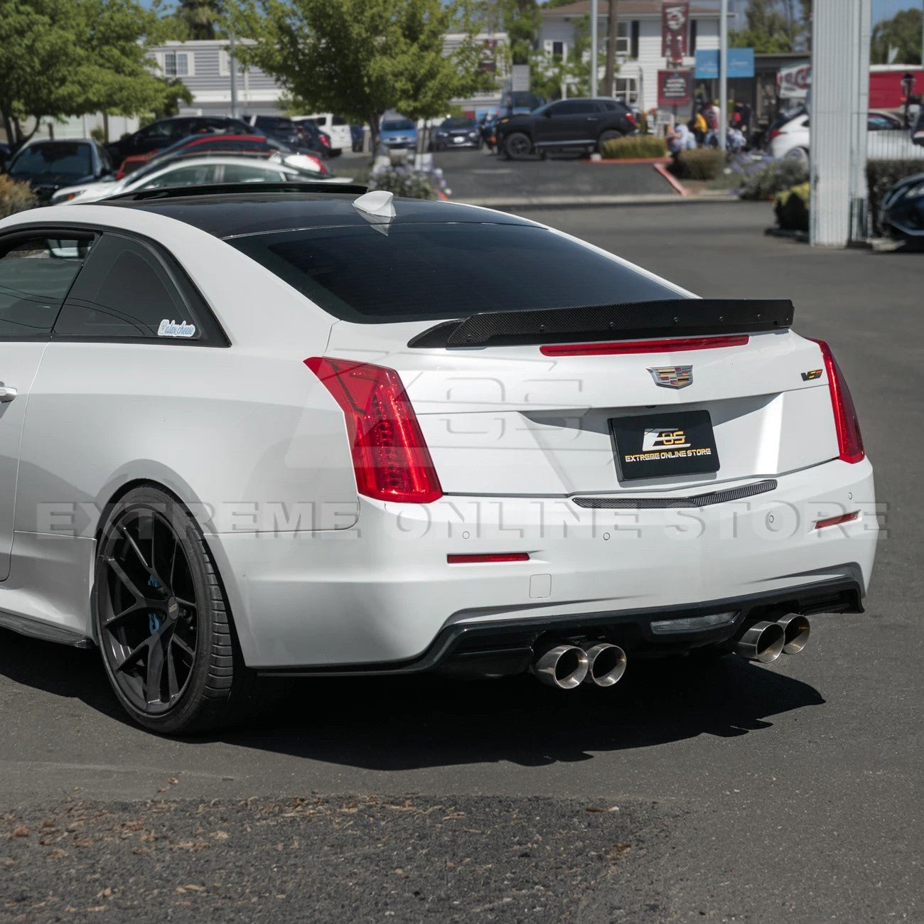 Cadillac ATS ATS-V Coupe Dry Carbon Fiber Rear Trunk Applique Insert Trim 2015-2019