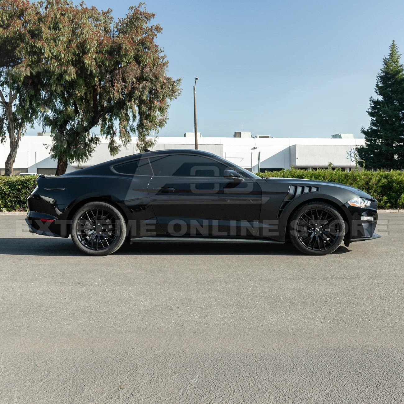 Mustang S550 GTD Style Primed Black Front Side Vented Fenders 2018-2023