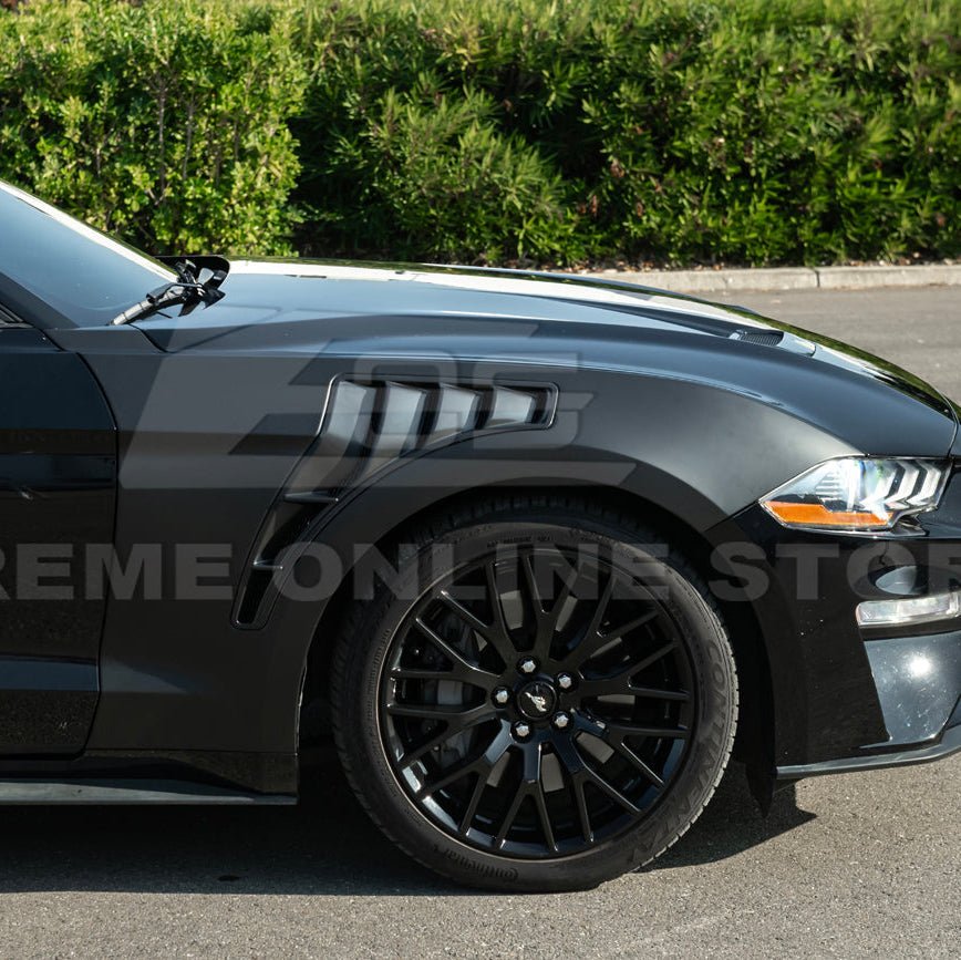 Mustang S550 GTD Style Primed Black Front Side Vented Fenders 2018-2023