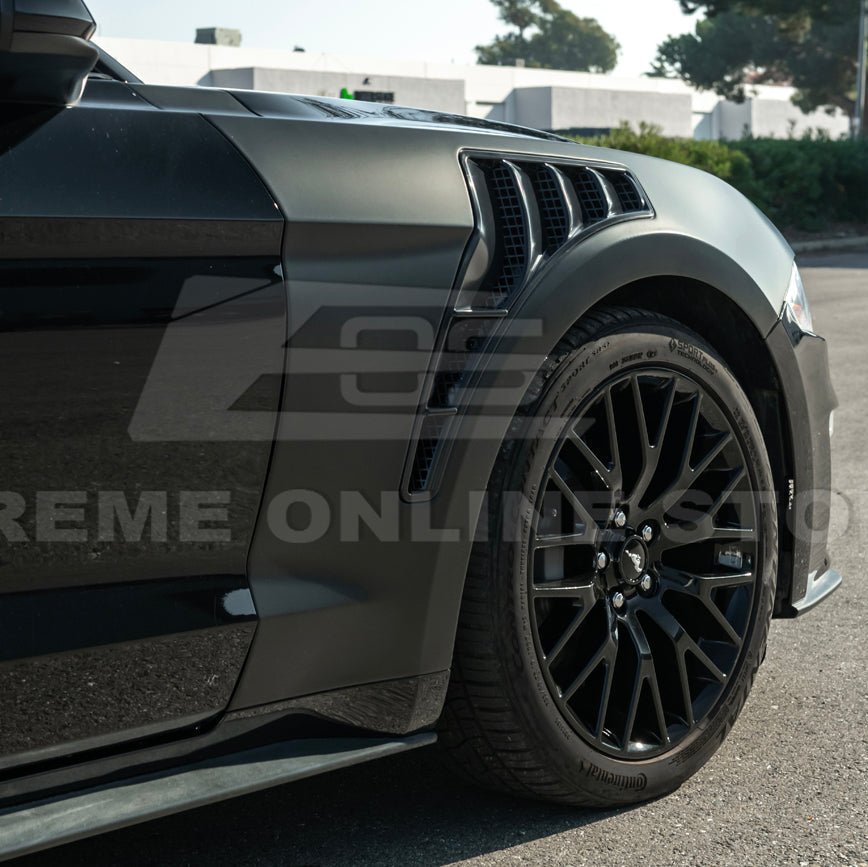 Mustang S550 GTD Style Primed Black Front Side Vented Fenders 2018-2023