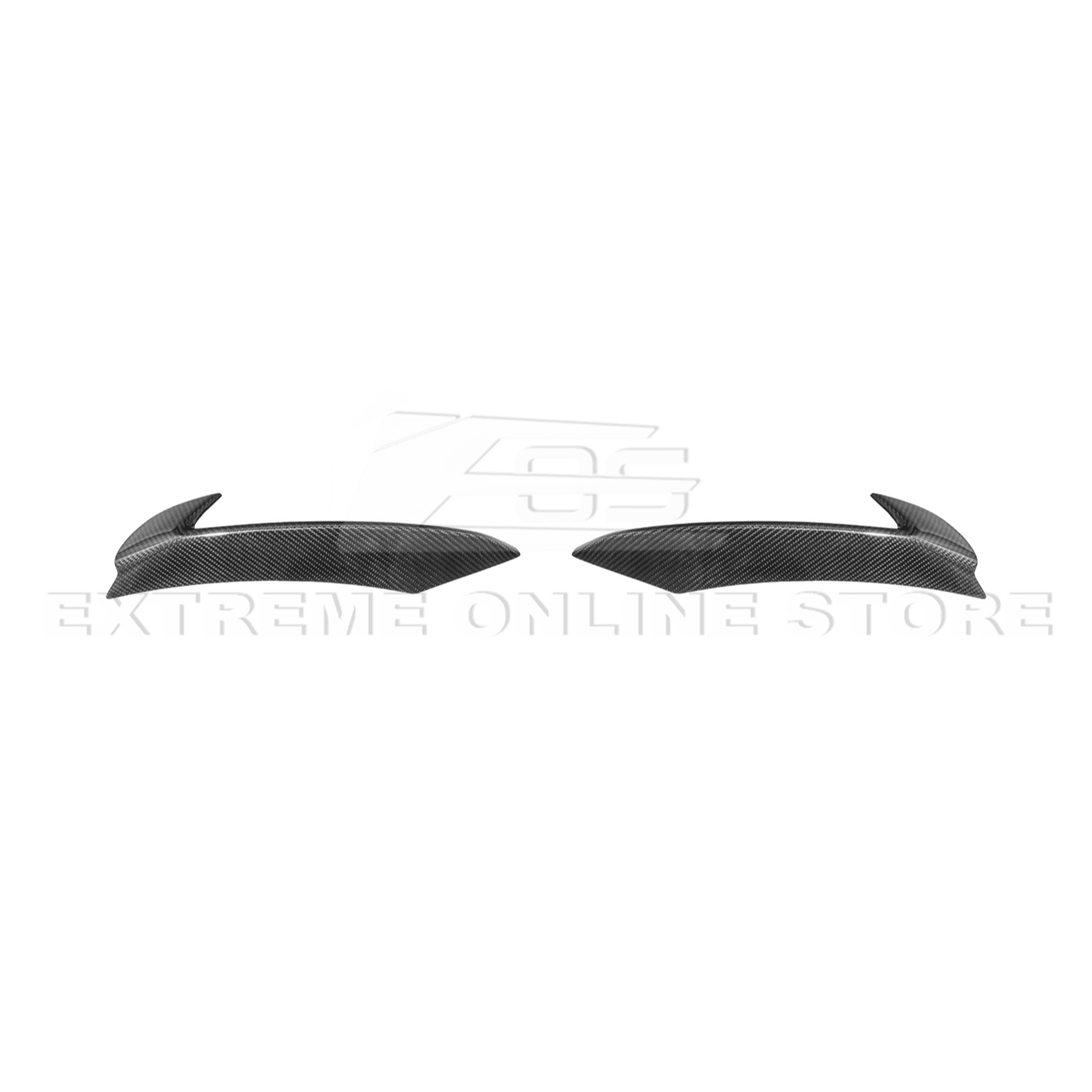 Ford Mustang S550 GT350 Style Dry Carbon Fiber Front Fog Light Eyebrow Covers 2015-2020