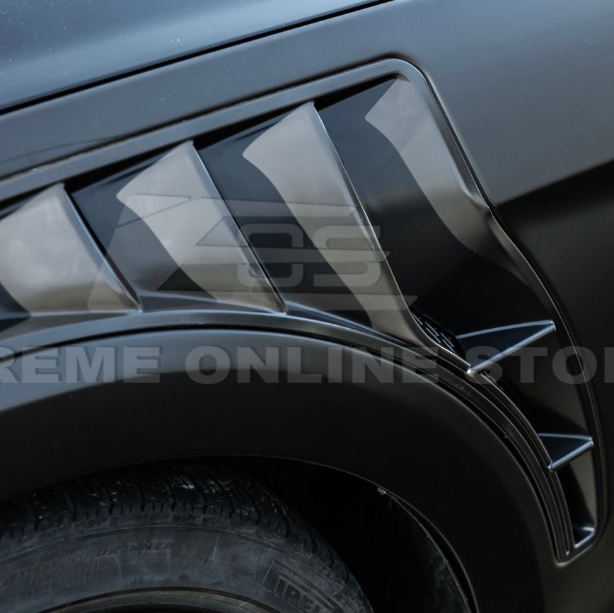 Mustang S550 GTD Style Primed Black Front Side Vented Fenders 2018-2023