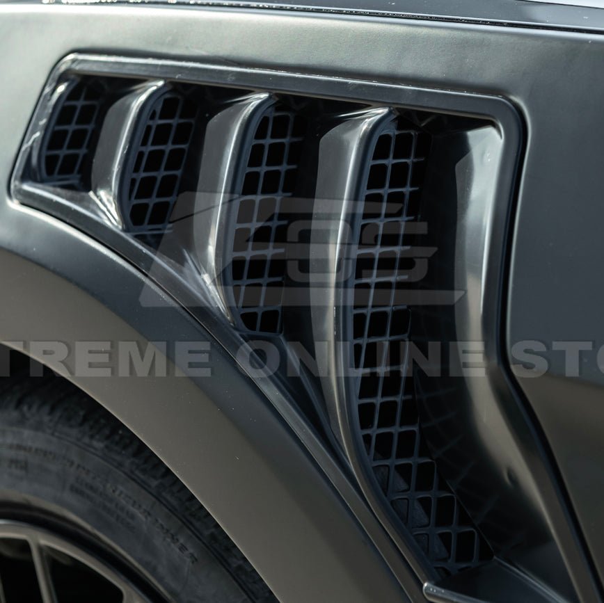 Mustang S550 GTD Style Primed Black Front Side Vented Fenders 2018-2023