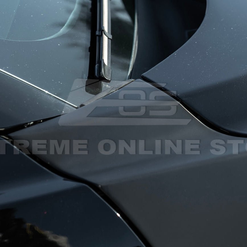 Mustang S550 GTD Style Primed Black Front Side Vented Fenders 2018-2023