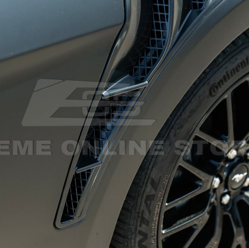 Mustang S550 GTD Style Primed Black Front Side Vented Fenders 2018-2023