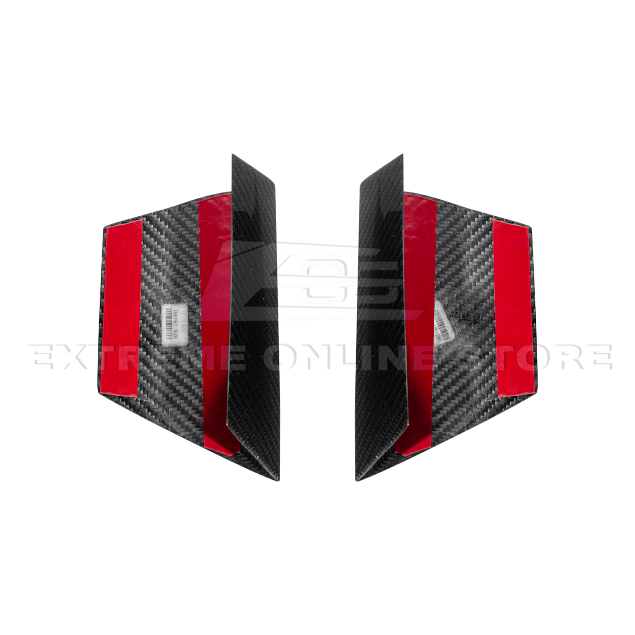 Ford Mustang S550 GT350 Style Dry Carbon Fiber Front Upper Grille Inserts 2015-2020
