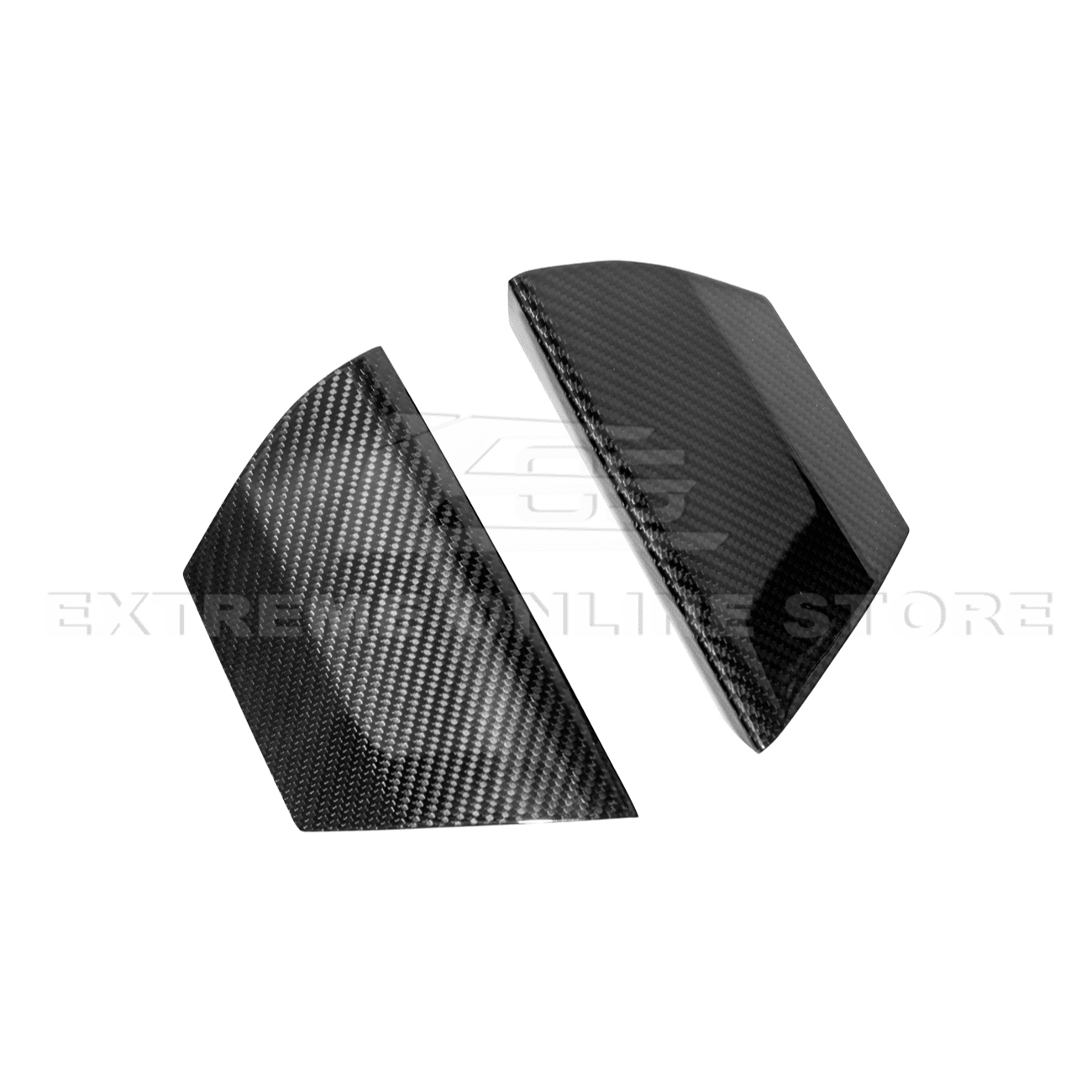 Ford Mustang S550 GT350 Style Dry Carbon Fiber Front Upper Grille Inserts 2015-2020