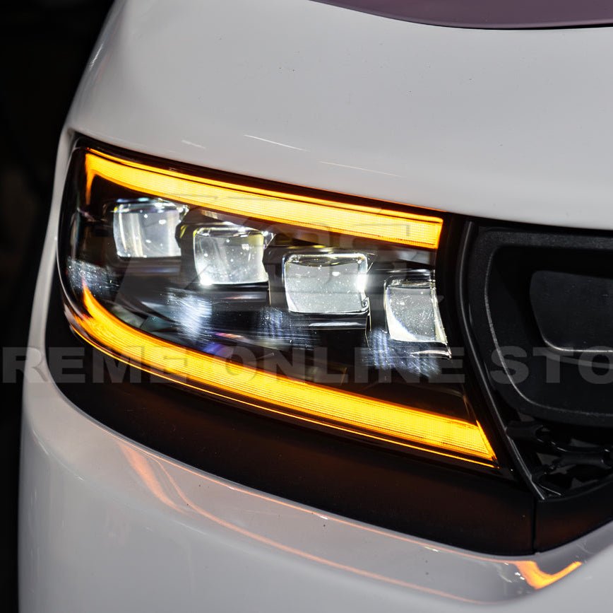 Charger LED DRL Sequential Signal Projector Headlights 2015-2023