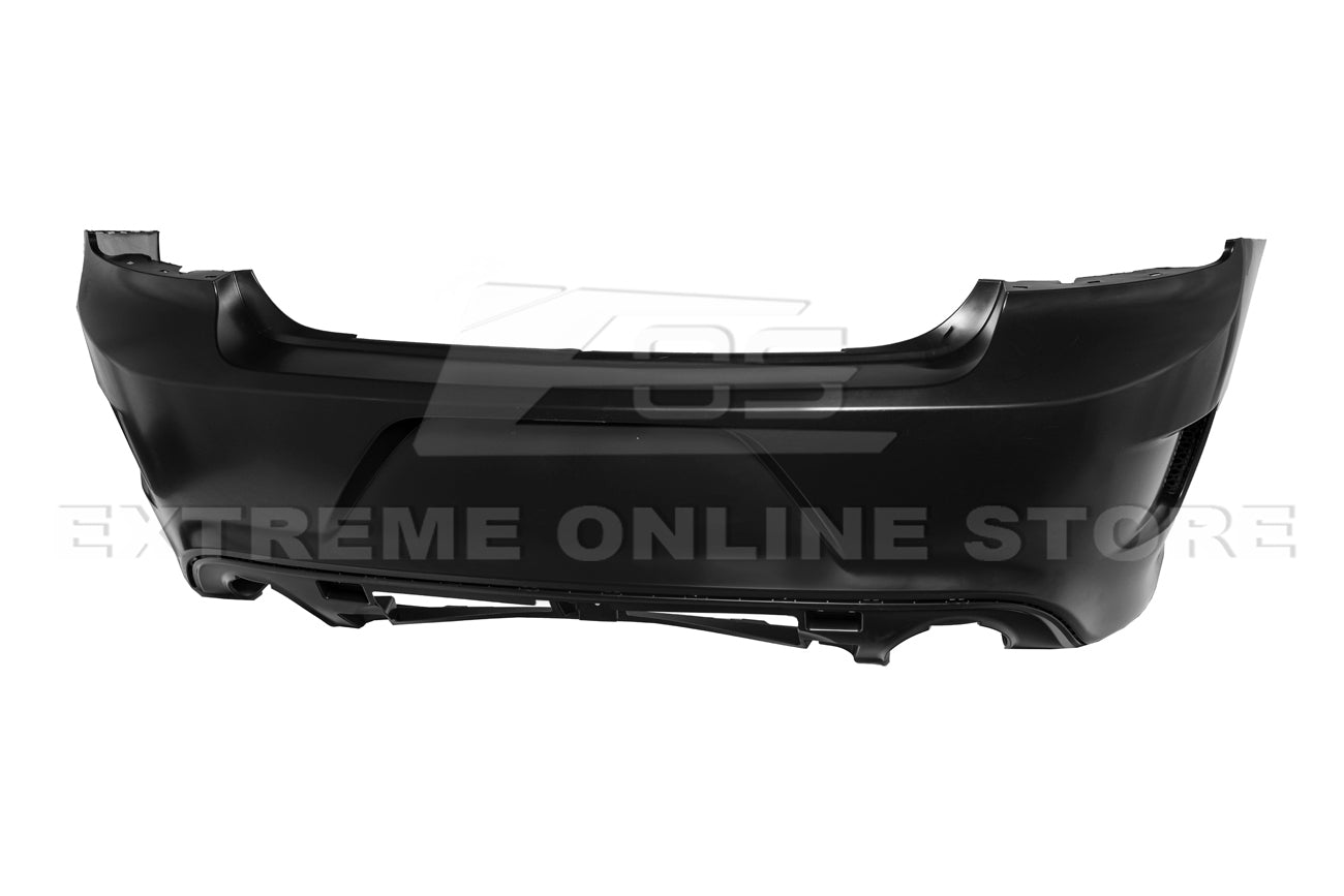 Dodge Charger LD SRT Hellcat Style Primed Black Rear Bumper Conversion Cover 2015-Up