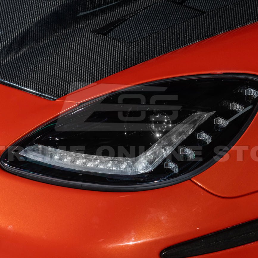 Corvette C6 C7 Style Projector LED Sequential Signal Turn Headlights 2005-2013