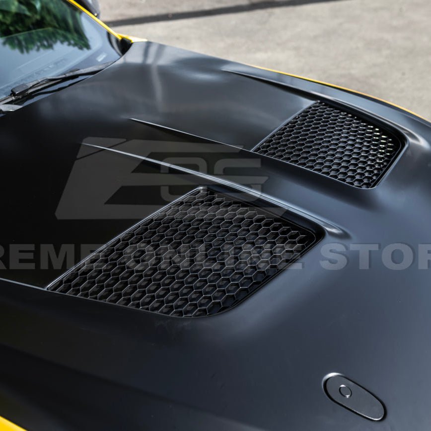 Mustang S550 S650 GTD Style Aluminum Front Hood Vented Cover 2015-2017