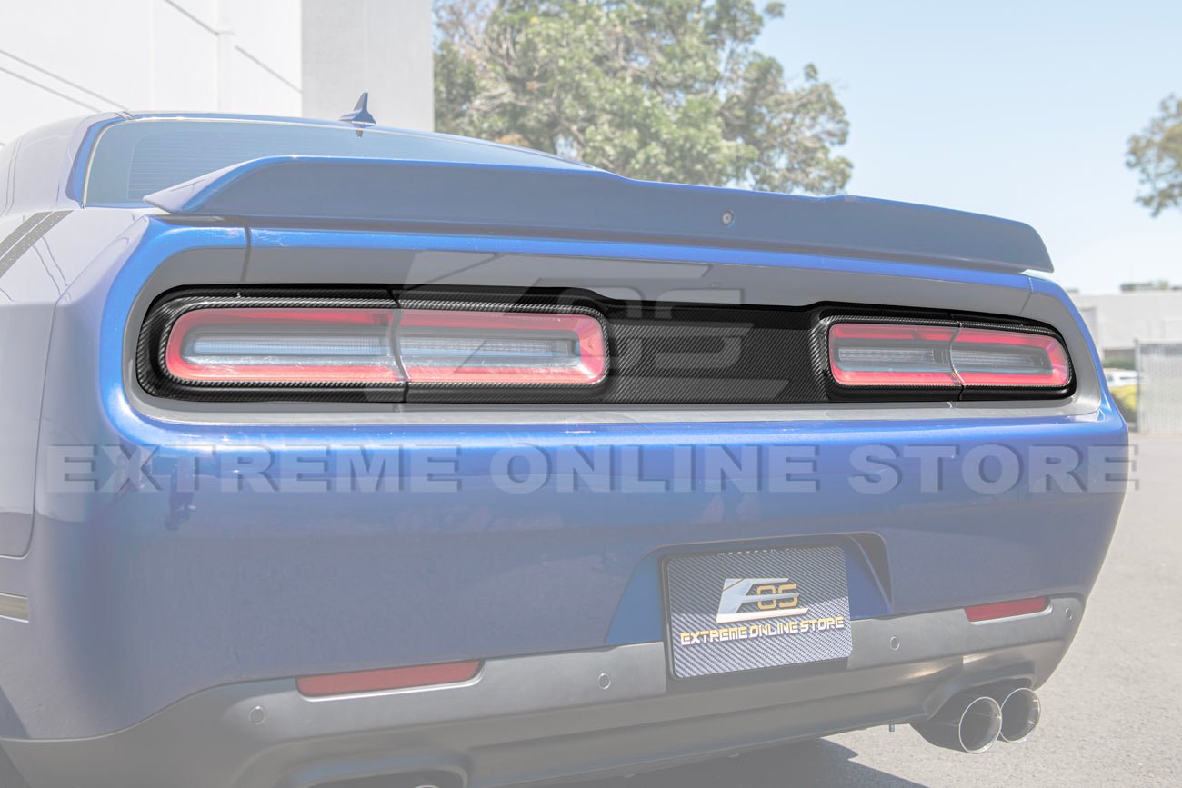 Dodge Challenger Carbon Fiber Rear Taillight Bezel Cover 2015-2023