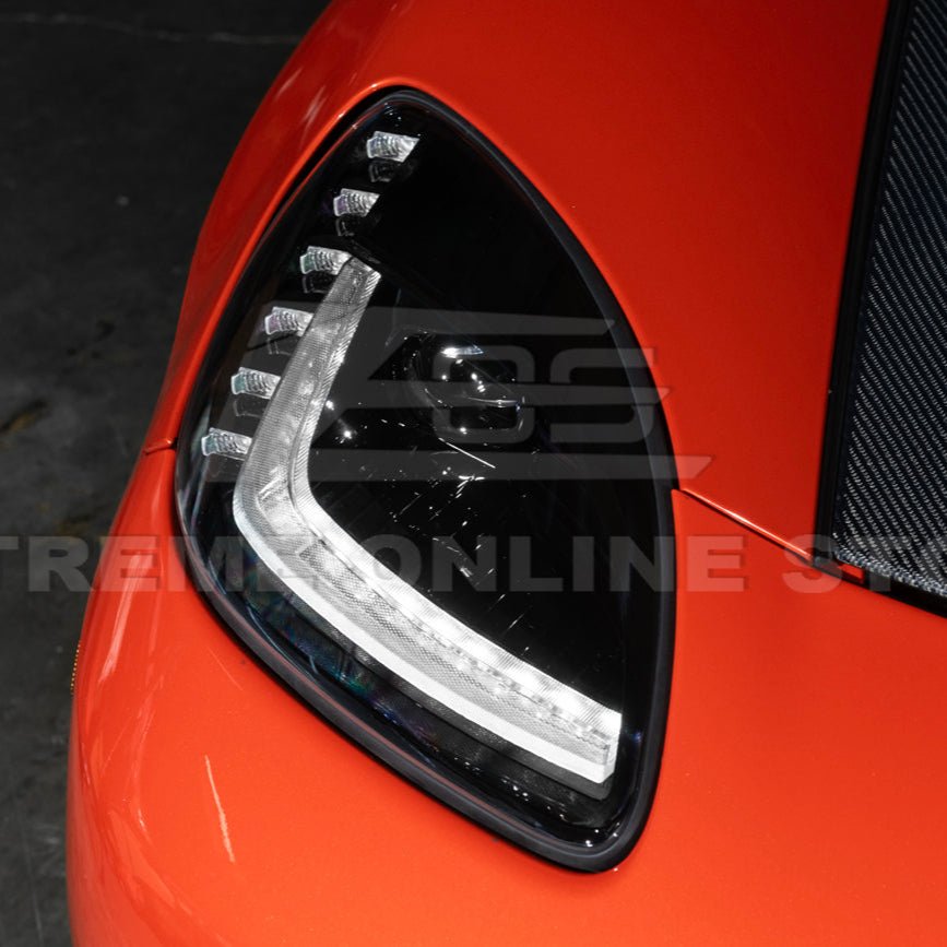 Corvette C6 C7 Style Projector LED Sequential Signal Turn Headlights 2005-2013