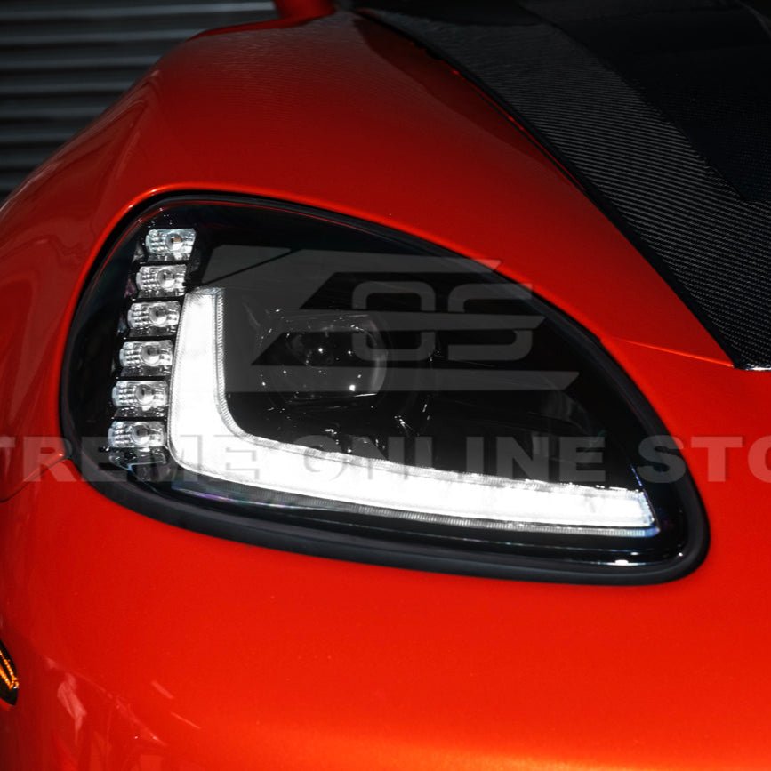 Corvette C6 C7 Style Projector LED Sequential Signal Turn Headlights 2005-2013