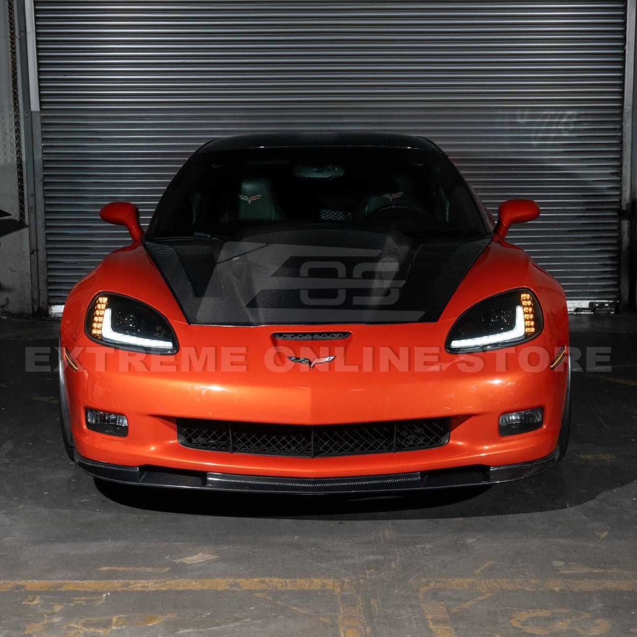 Corvette C6 C7 Style Projector LED Sequential Signal Turn Headlights 2005-2013