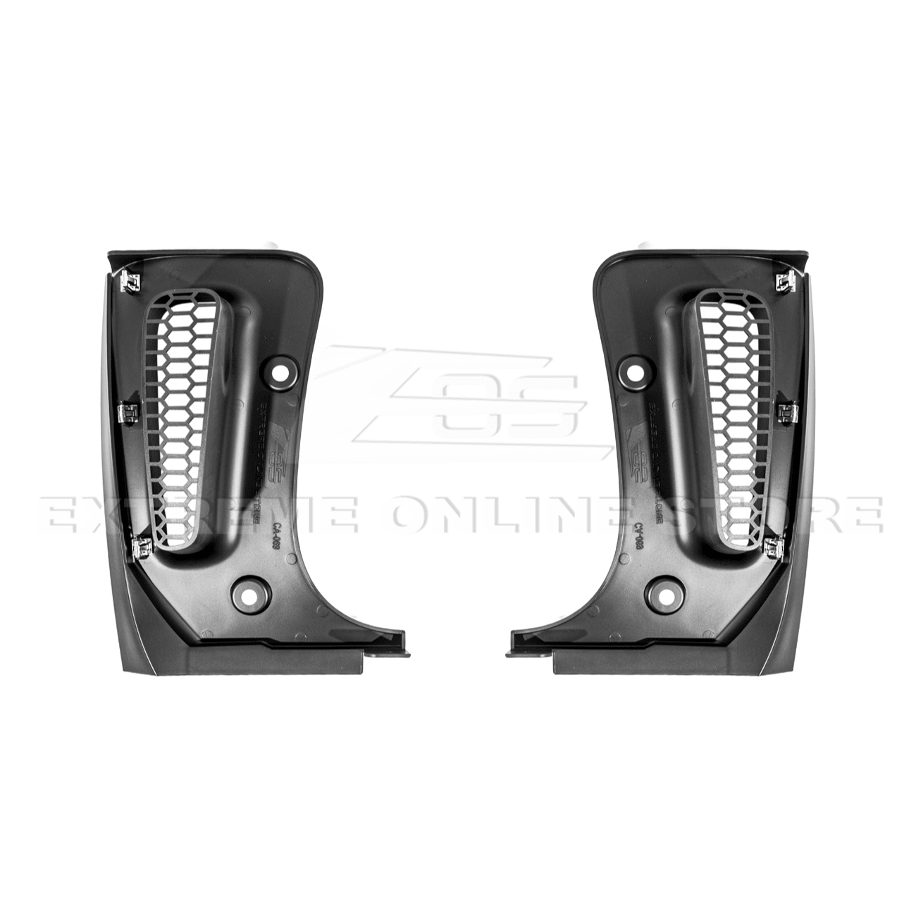 Corvette C8 Z06 XL Extended Rear Mud Flap Guards Matte Black 2023-Up