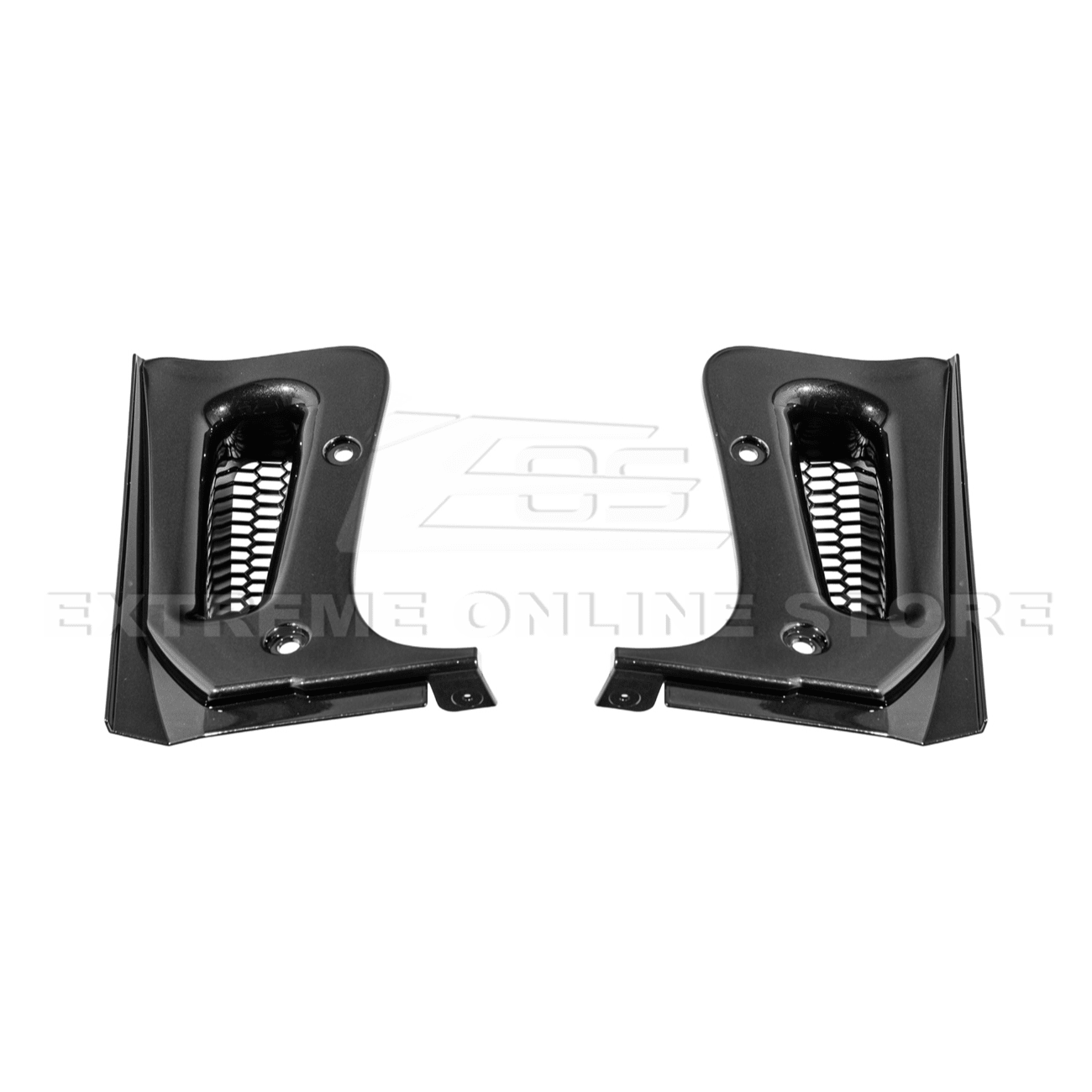 Corvette C8 Z06 XL Extended Rear Mud Flap Guards Matte Black 2023-Up