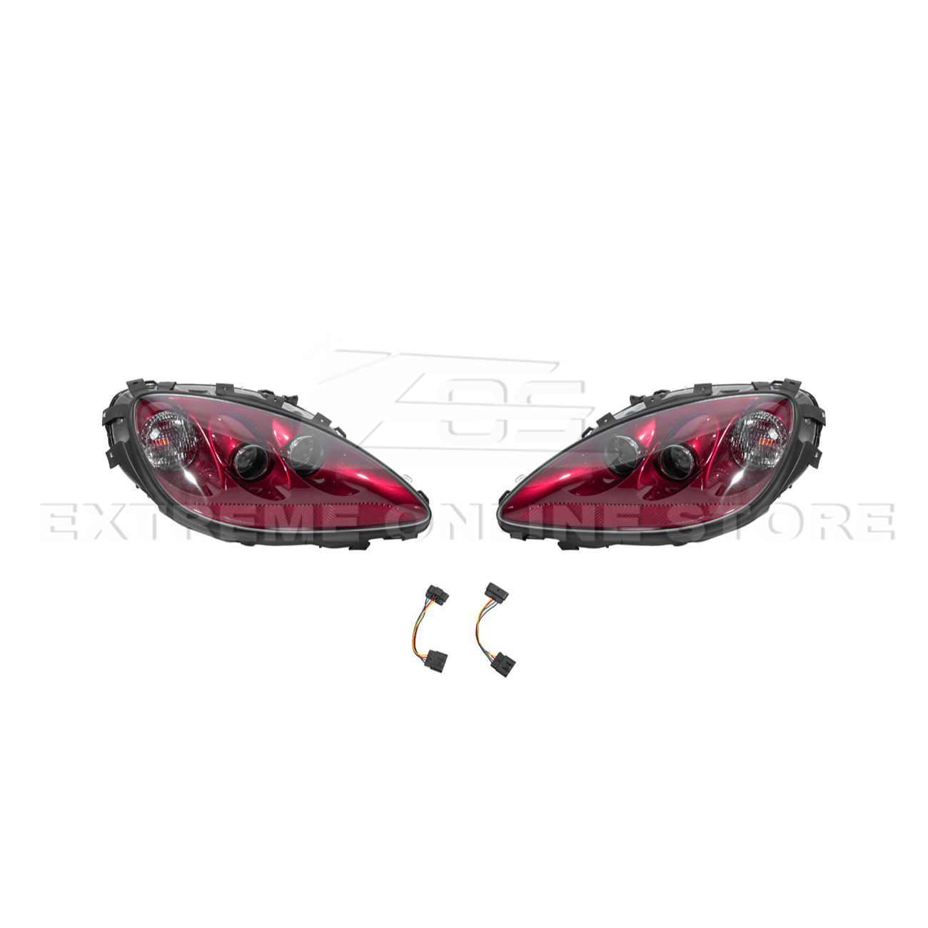 Chevrolet Corvette C6 OEM Style Clear Lens Painted Housing HID Headlights 2005-2013