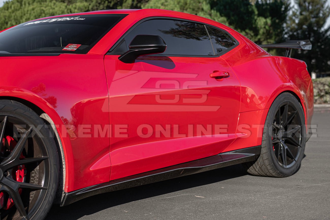 Chevrolet Camaro ZL1 ZL1 1LE Factory Style Carbon Fiber Side Skirts Rocker Panels 2016-2024