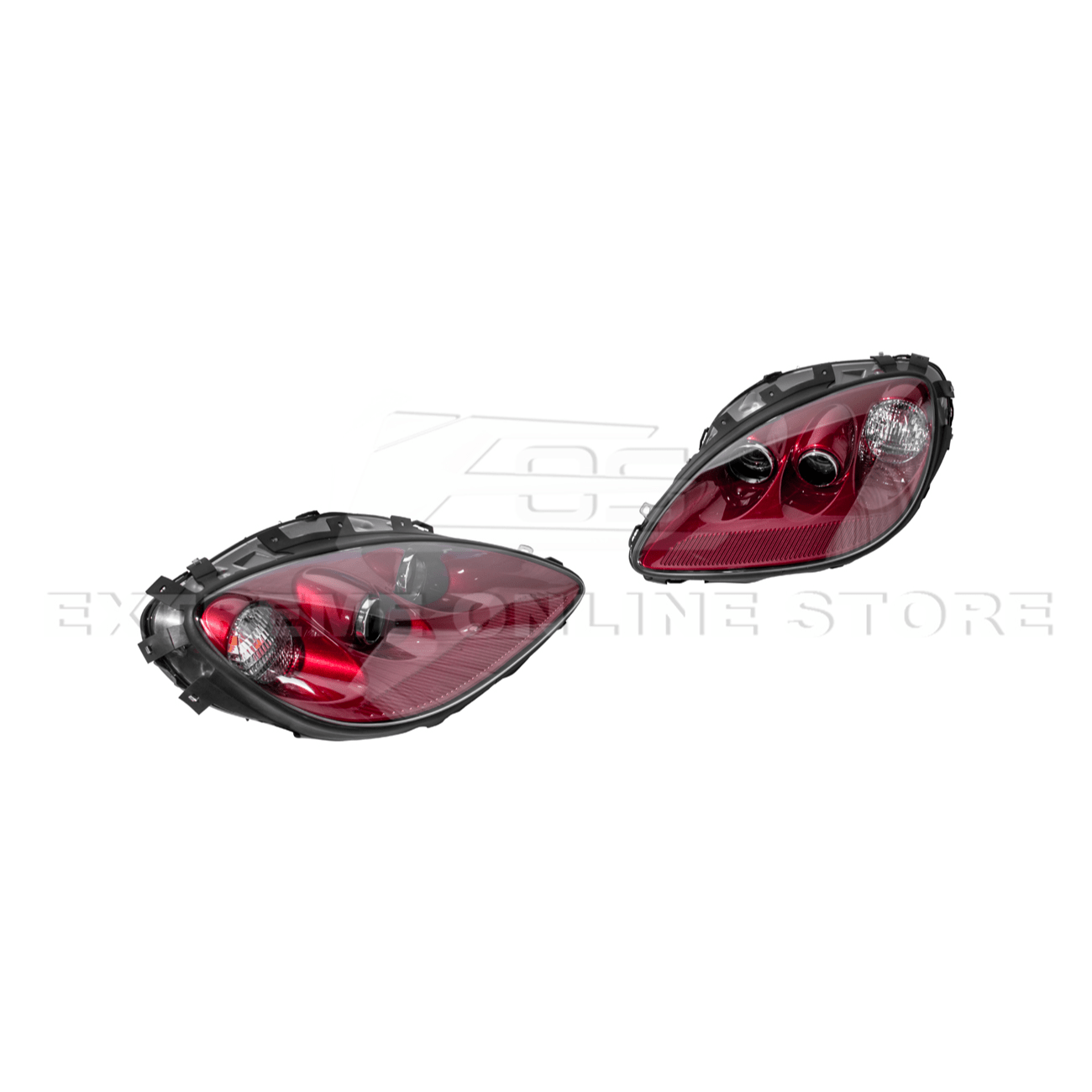 Chevrolet Corvette C6 OEM Style Clear Lens Painted Housing HID Headlights 2005-2013