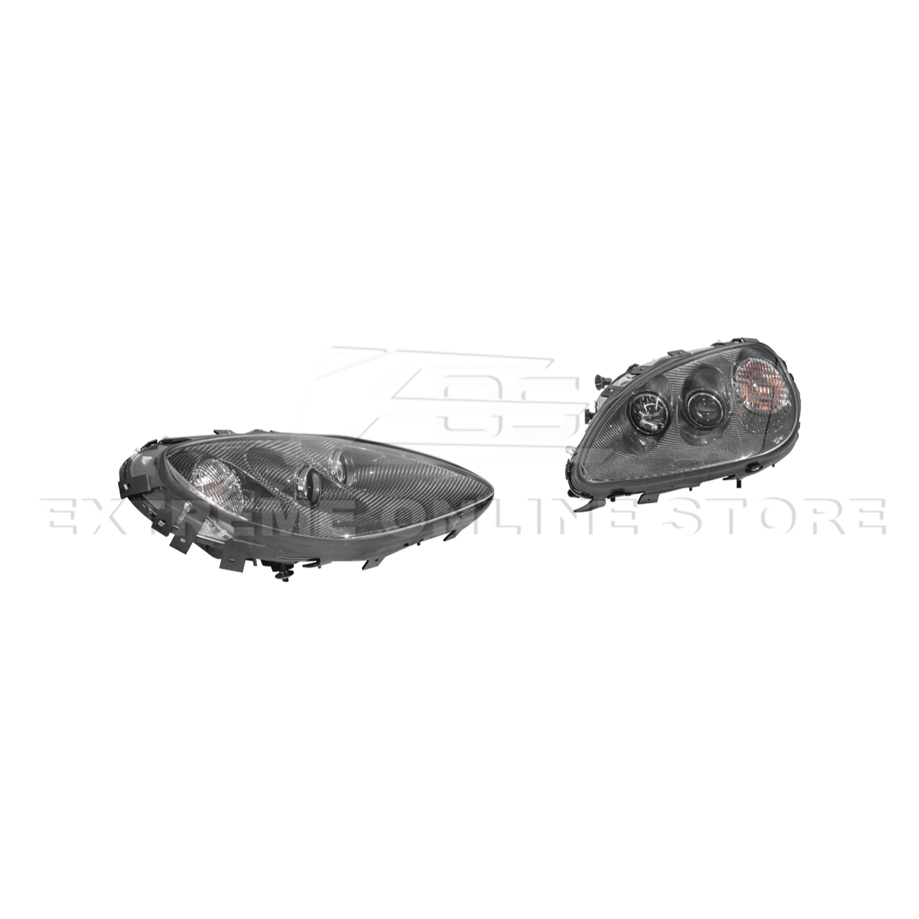 Chevrolet Corvette C6 OEM Style Clear Lens Painted Housing HID Headlights 2005-2013