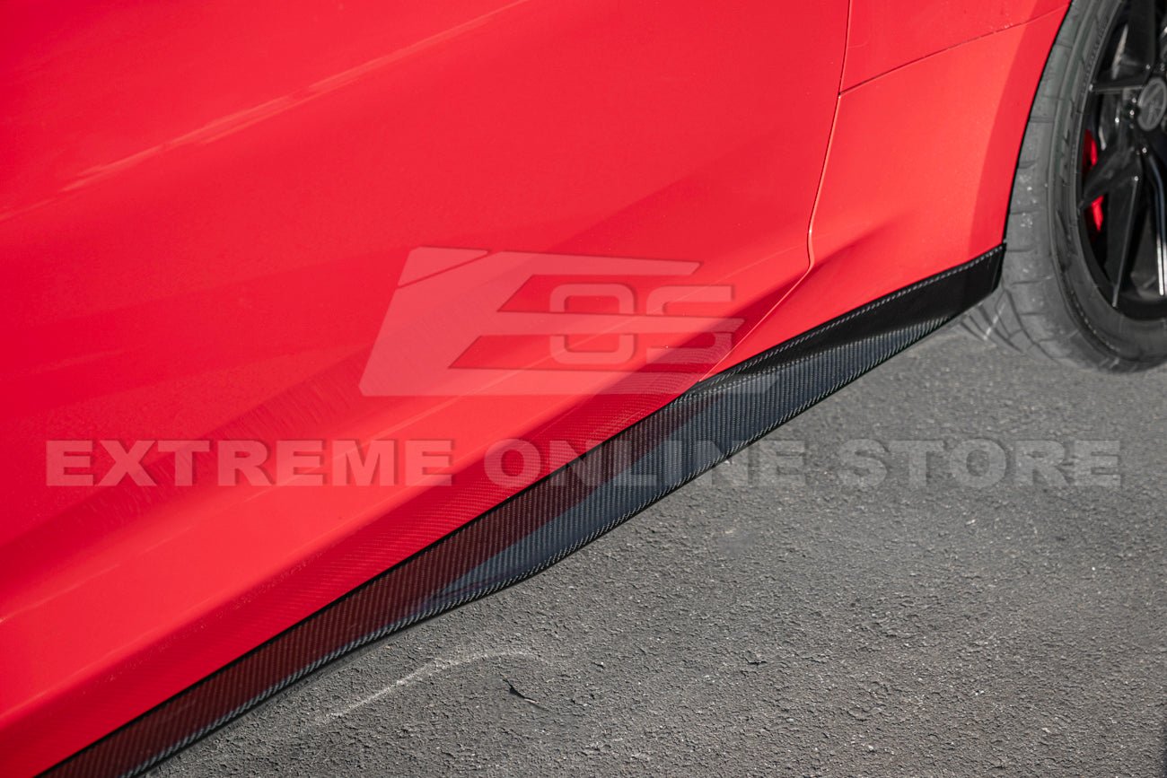 Chevrolet Camaro ZL1 1LE Style Carbon Fiber Front Lip Splitter Side Skirts Aero Kit 2016-2024
