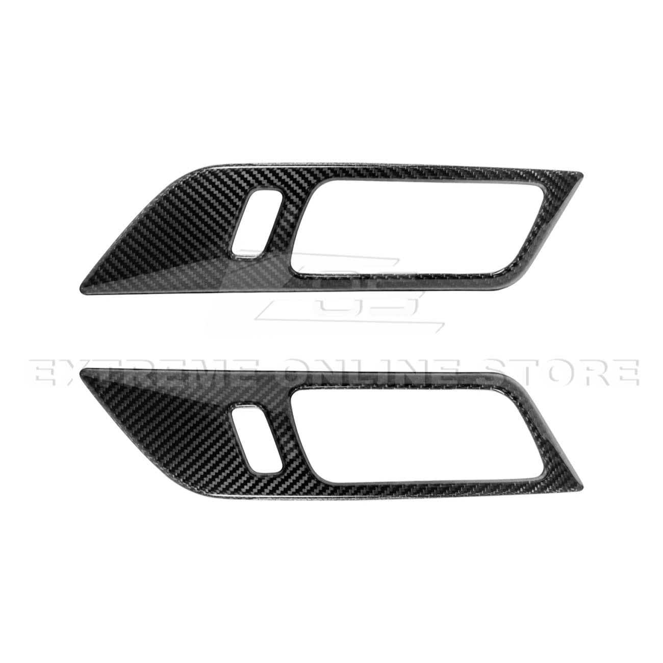 Ford Mustang S650 Factory Style Carbon Fiber Door Handle Panel Trim Cover 2024-Up