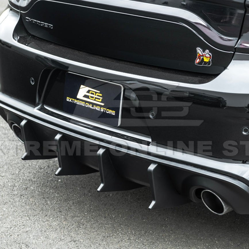 Dodge Charger Widebody SRT Style Matte Black Rear Bumper Exhaust Diffuser 2020-Up
