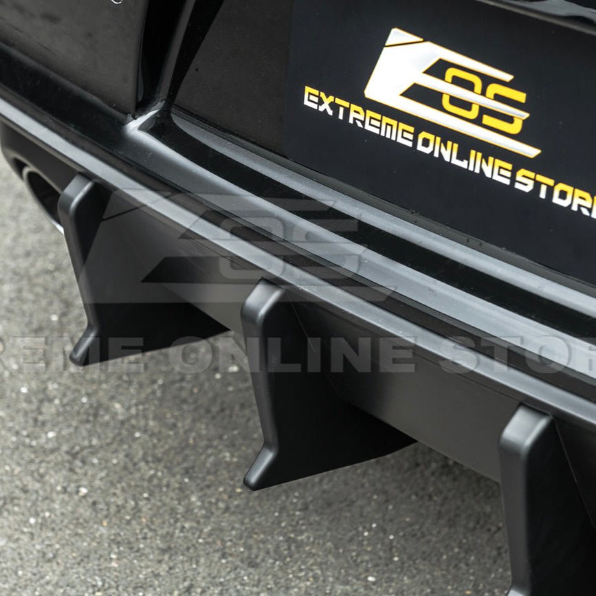 Dodge Charger Widebody SRT Style Matte Black Rear Bumper Exhaust Diffuser 2020-Up