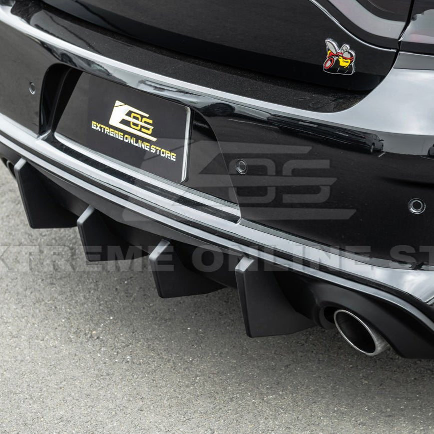 Dodge Charger Widebody SRT Performance Style Matte Gloss Black Rear Bumper Exhaust Diffuser 2020-Up