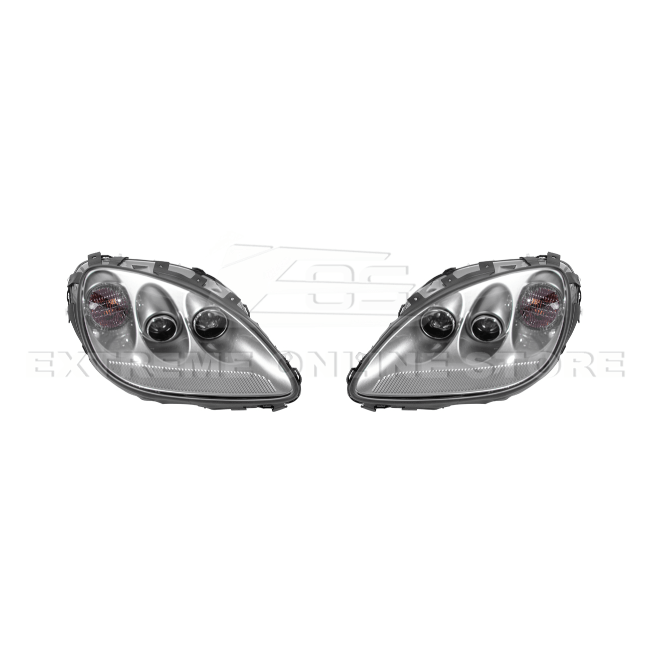 Chevrolet Corvette C6 OEM Style Clear Lens Painted Housing HID Headlights 2005-2013