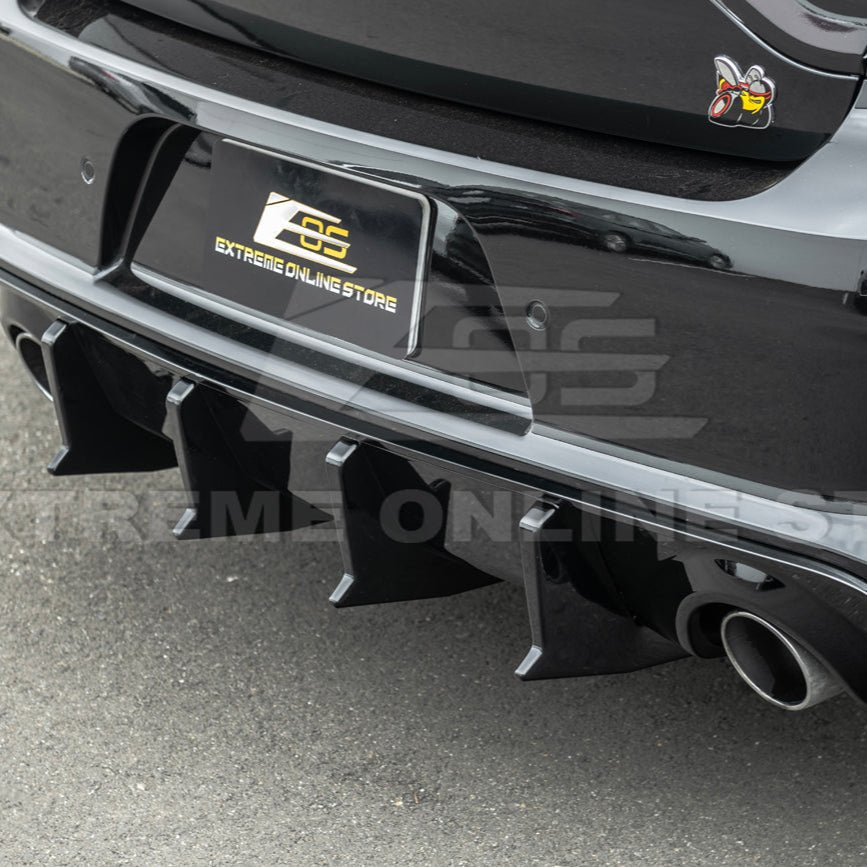 Dodge Charger Widebody SRT Style Matte Black Rear Bumper Exhaust Diffuser 2020-Up