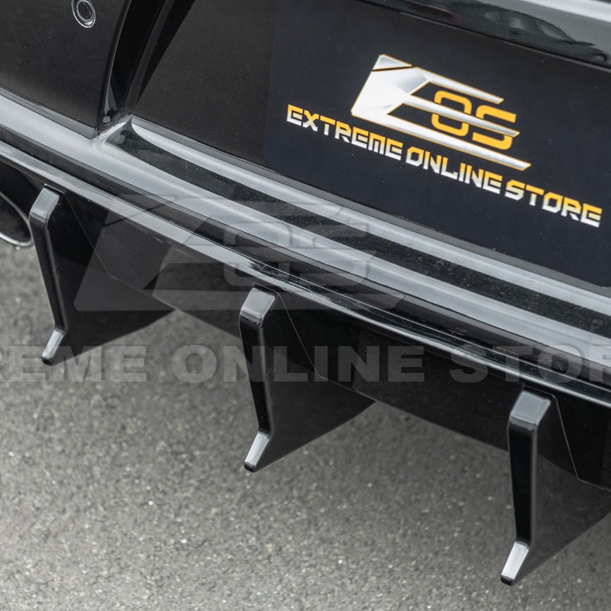 Dodge Charger Widebody SRT Style Matte Black Rear Bumper Exhaust Diffuser 2020-Up