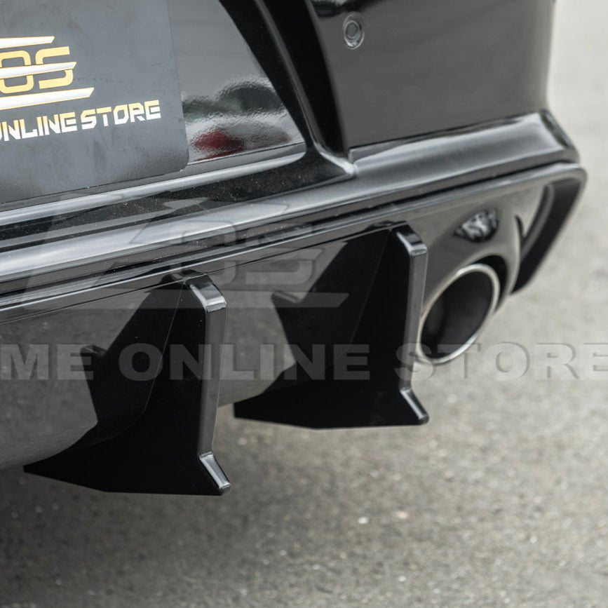 Dodge Charger Widebody SRT Style Matte Black Rear Bumper Exhaust Diffuser 2020-Up