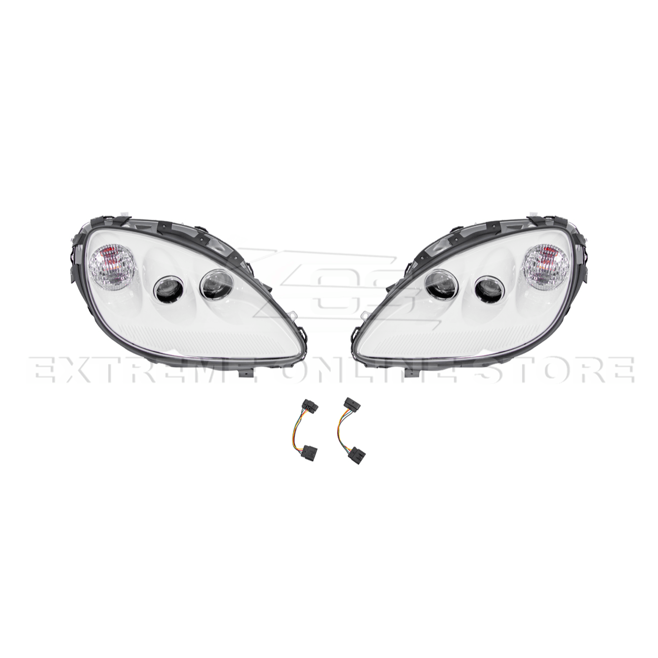Chevrolet Corvette C6 OEM Style Clear Lens Painted Housing HID Headlights 2005-2013