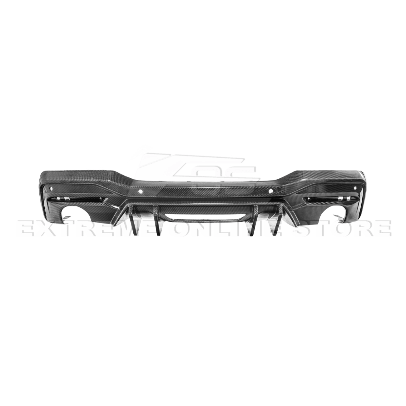 Ford Mustang S650 V2 Carbon Fiber Rear Bumper Dual Tip Diffuser 2024-Up