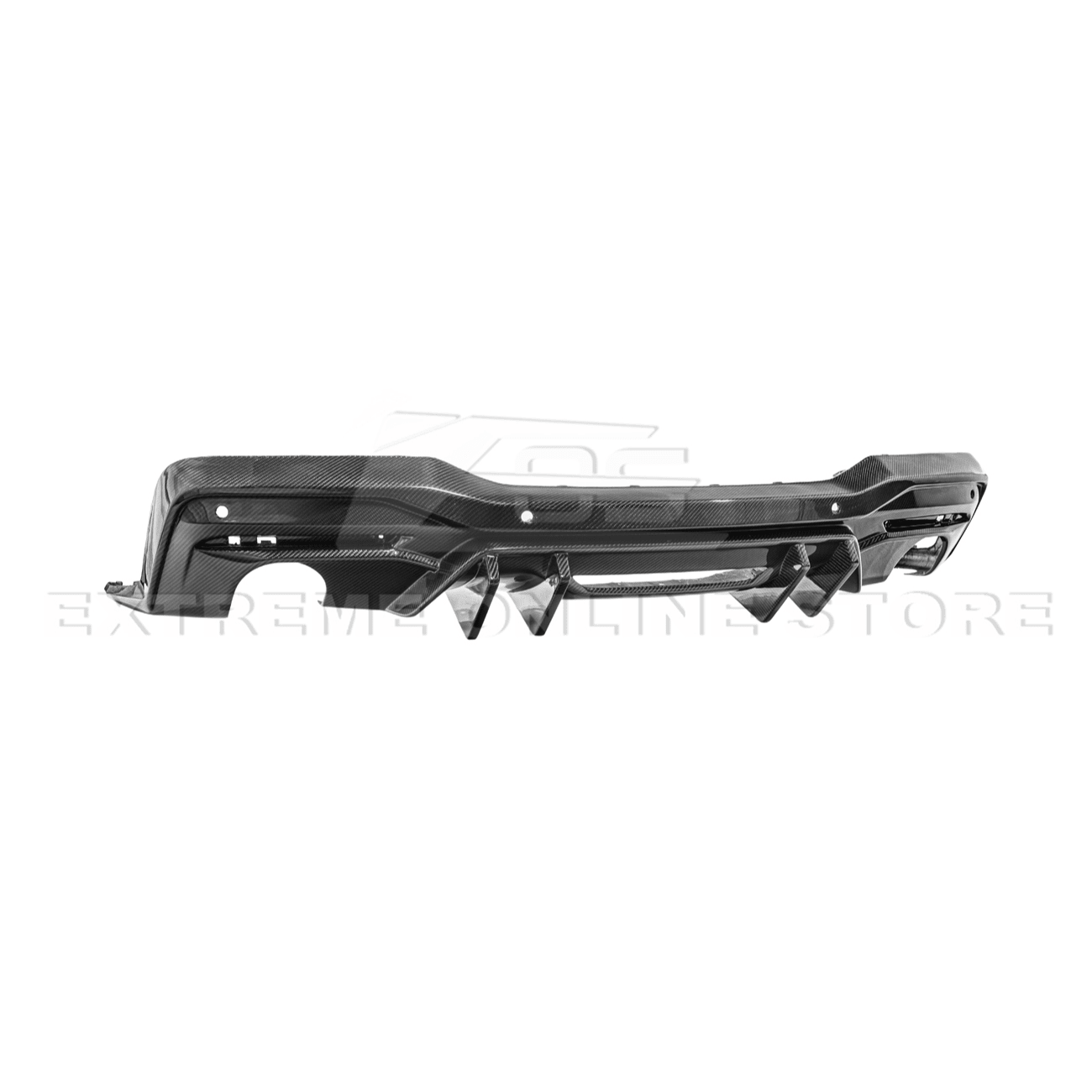 Ford Mustang S650 V2 Carbon Fiber Rear Bumper Dual Tip Diffuser 2024-Up