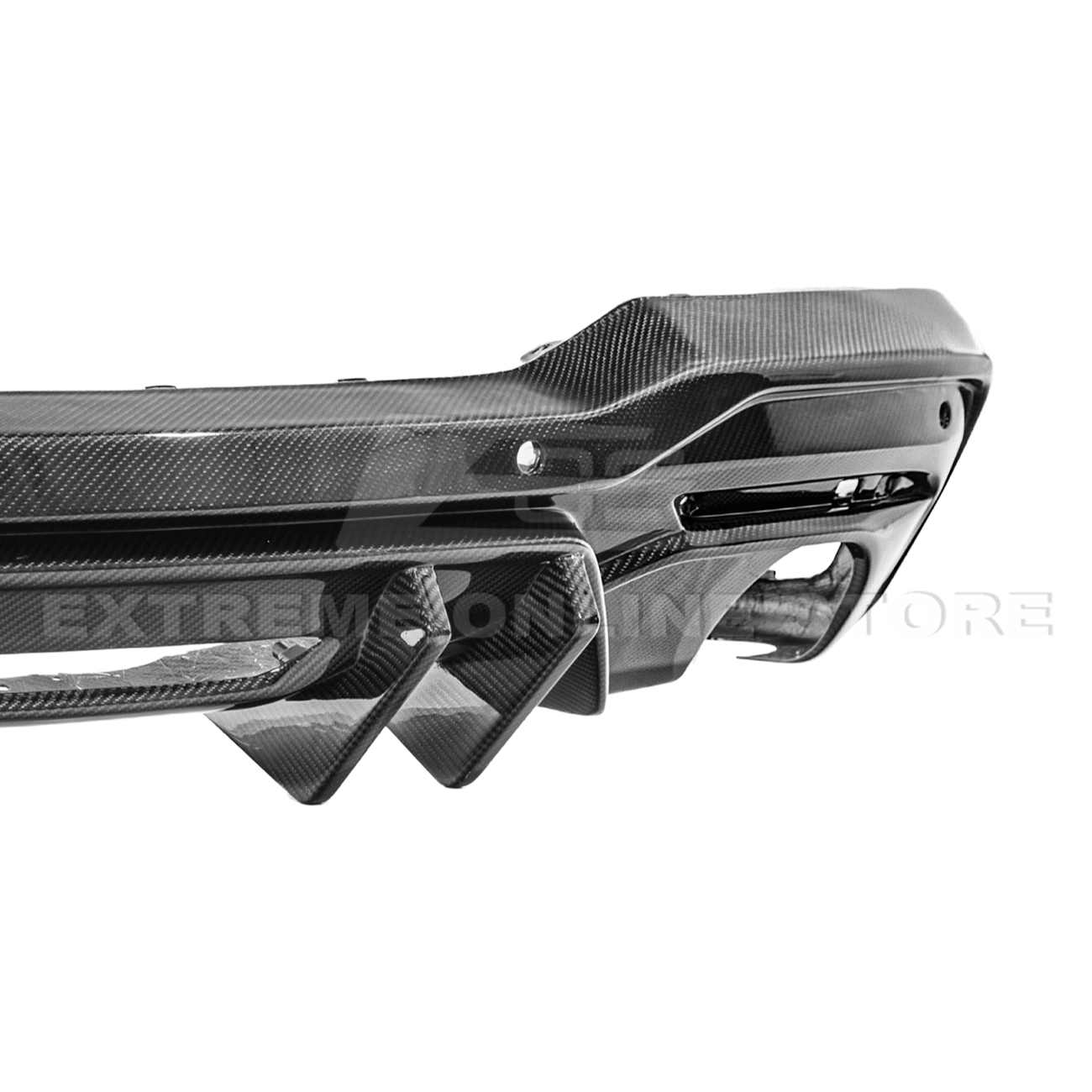 Ford Mustang S650 V2 Carbon Fiber Rear Bumper Dual Tip Diffuser 2024-Up