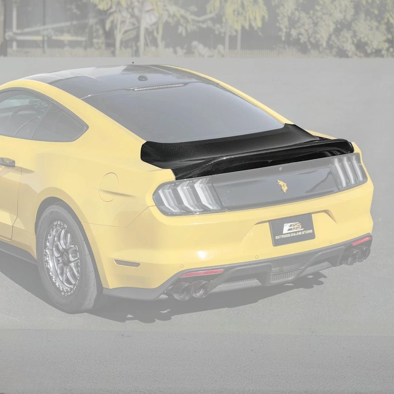 Ford Mustang S550 Super Snake Style Carbon Fiber Replacement Rear Trunk Lid 2015-2023