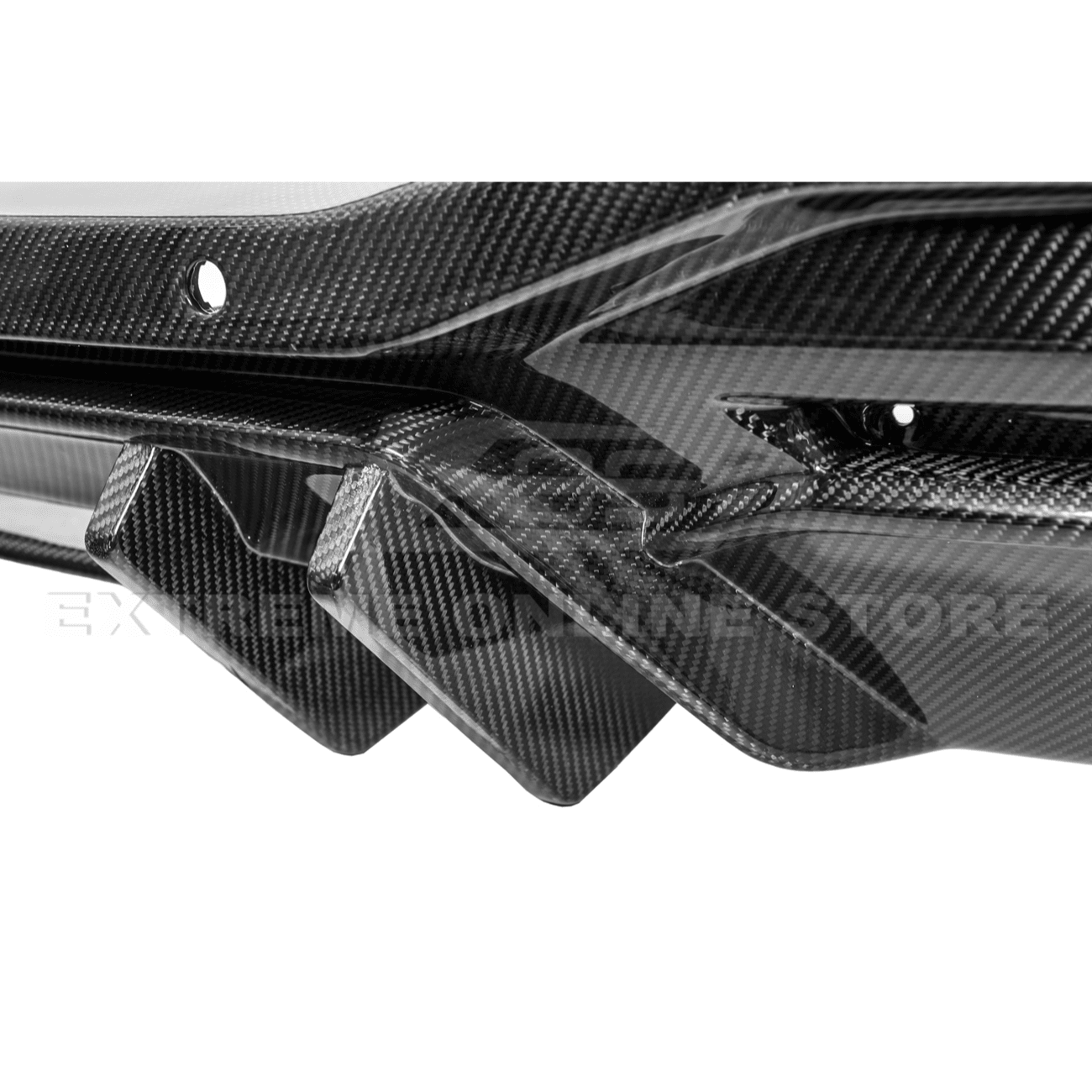 Ford Mustang S650 V2 Carbon Fiber Rear Bumper Dual Tip Diffuser 2024-Up