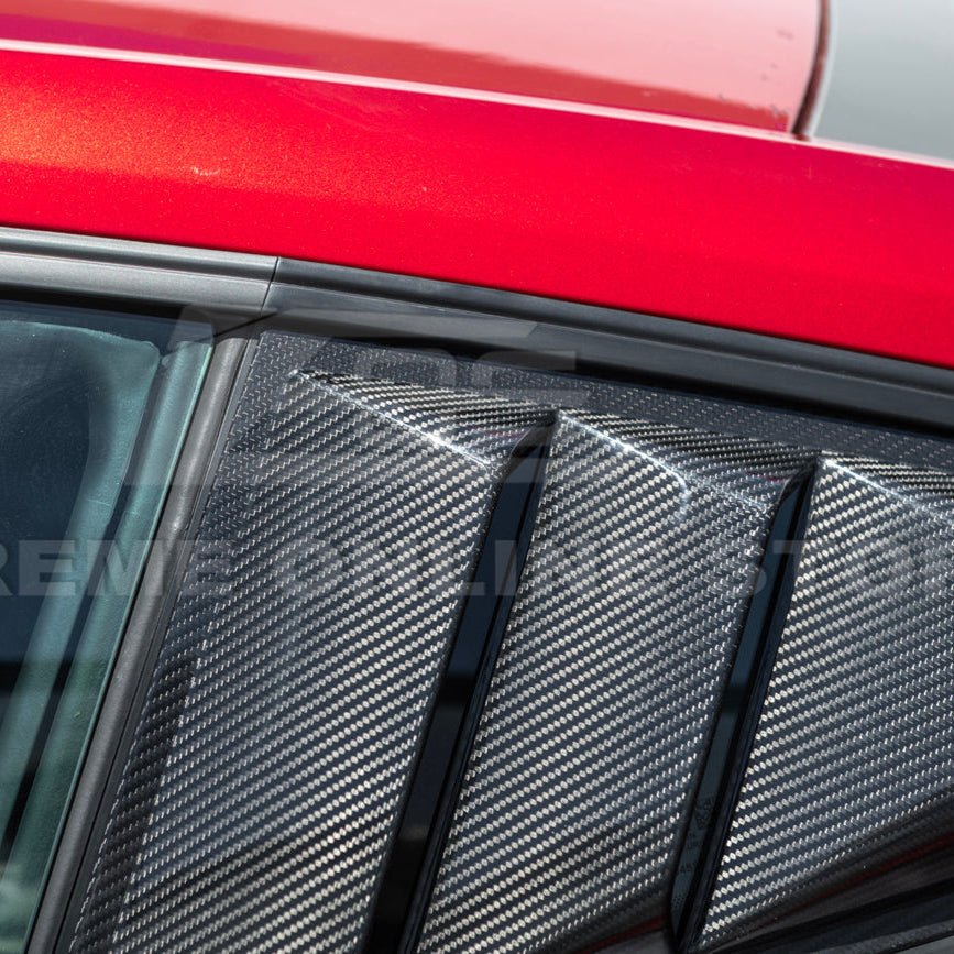 Ford Mustang S650 EOS Carbon Fiber Side Quarter Window Louver Cover 2024-Up