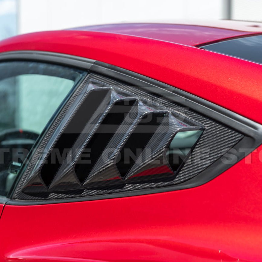 Ford Mustang S650 EOS Carbon Fiber Side Quarter Window Louver Cover 2024-Up