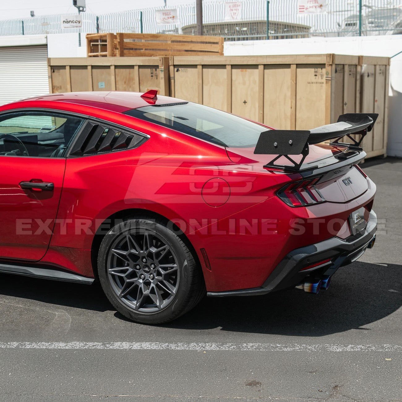 Ford Mustang S650 EOS Carbon Fiber Side Quarter Window Louver Cover 2024-Up